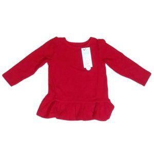 NWT Toddler Girls' Solid Cozy Waffle Long Sleeve T-Shirt - Cat & Jack - 2T/3T